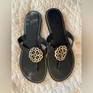 Brighton Alice. Navy sandals. Size 8.